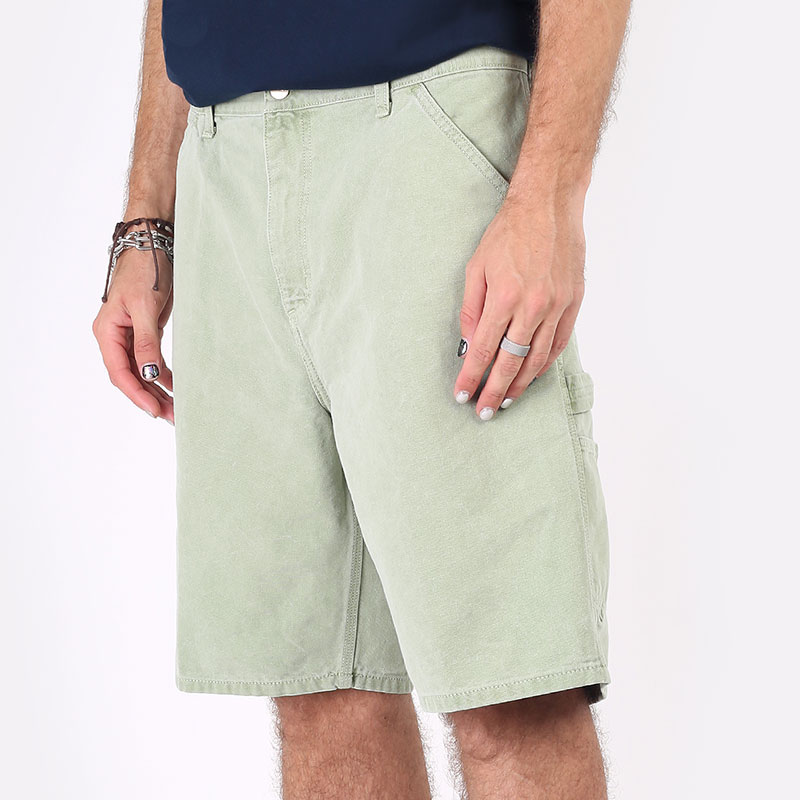 мужские зеленые шорты  Carhartt WIP Single Knee Short I027942-pale spearmint - цена, описание, фото 1